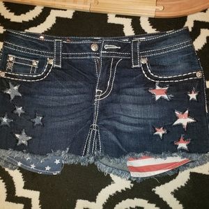 Miss Me Stars and Stripes Shorts
